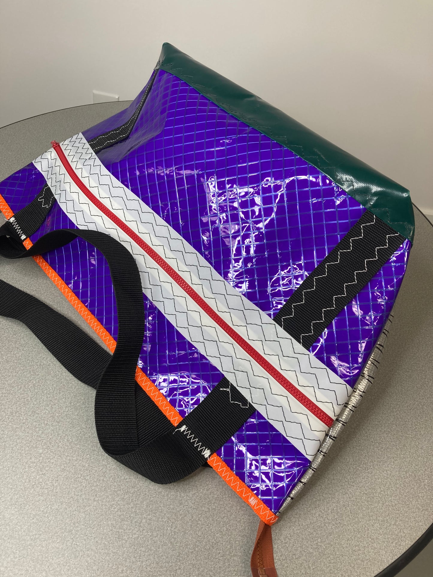 Stand up bag # 182 purple green orange grey