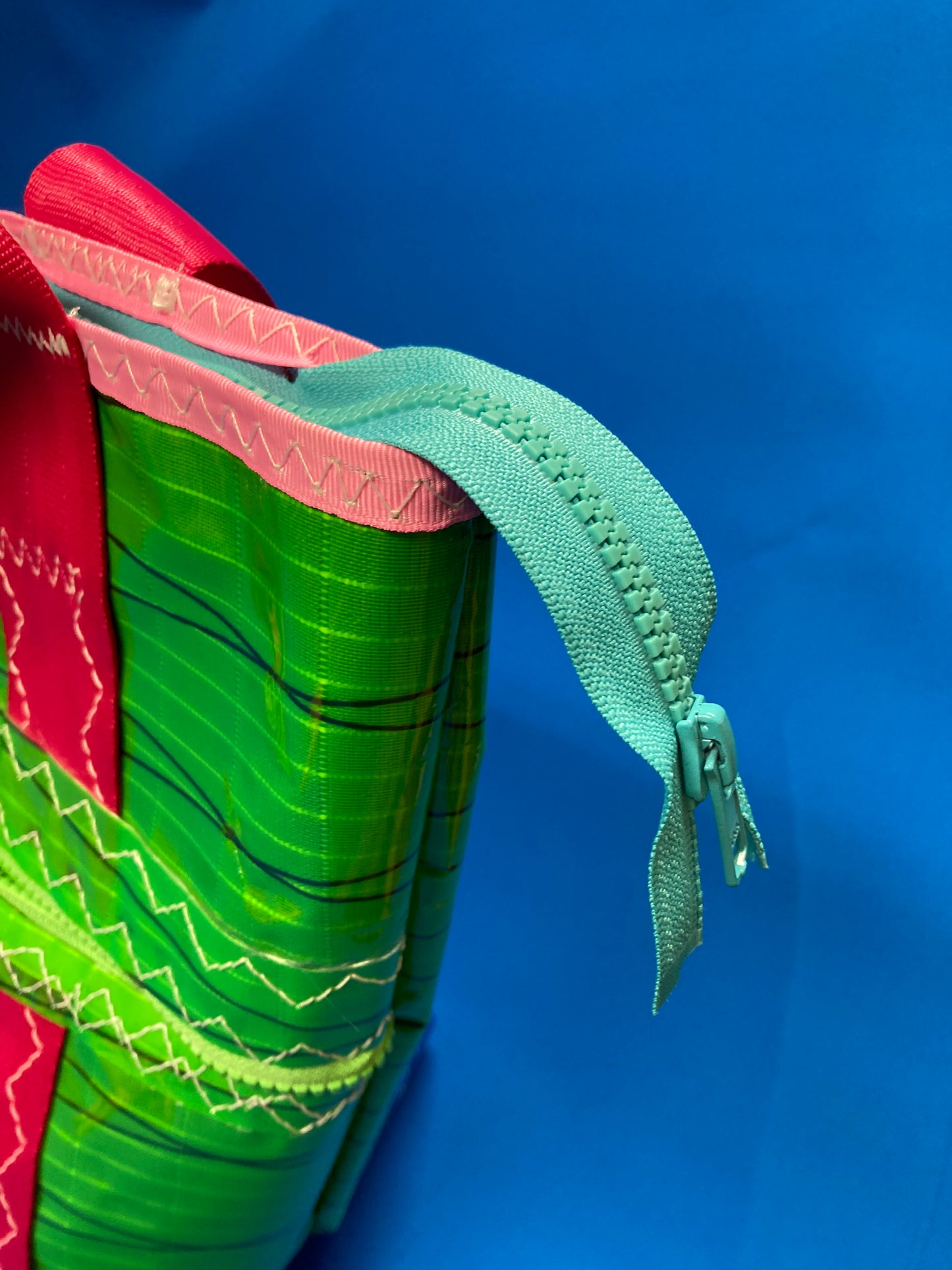 Stand up tote 156 green pink watermelon